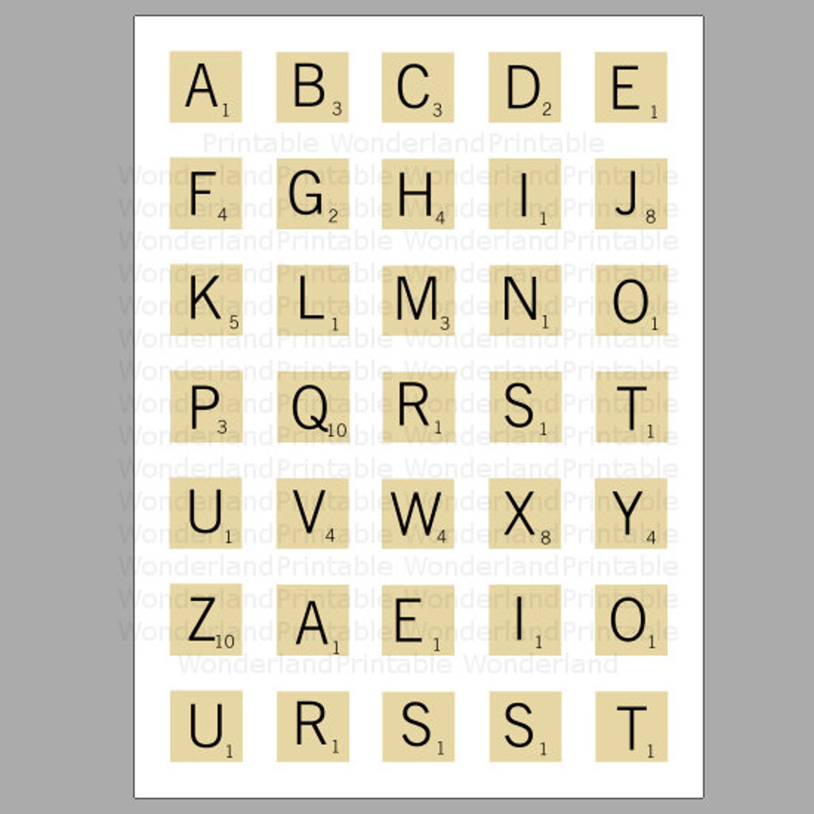 Scrabble Tiles Digital Collage Sheet 1 Inch Squares - Etsy