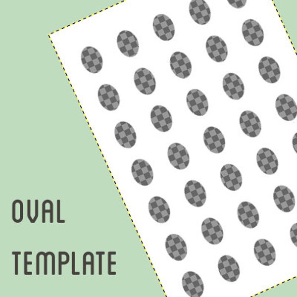 Oval digital collage template -2 different sizes - 18 x 25 mm and 20 x 25 mm -  oval template