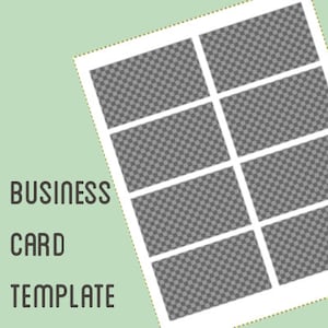 Business card template - design your own business cards using this digital template - European and American sizes