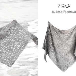 Zirka Shawl PDF Pattern ~ Filet Crochet