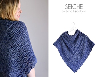 Seiche Shawl PDF Pattern ~ Textured crochet