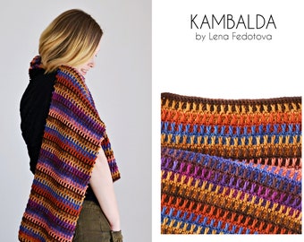 Kambalda Scarf PDF Pattern ~ Colorful crochet