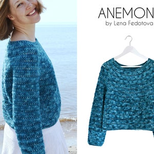 Anemone Sweater PDF Pattern ~ Casual crochet