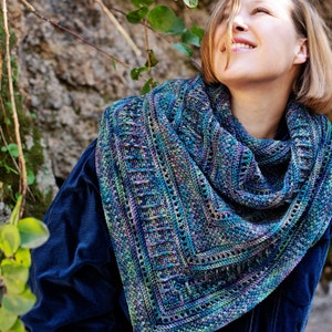 Botanika Shawl PDF Pattern ~ Linen stitch crochet