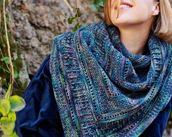 Botanika Shawl PDF Pattern ~ Linen stitch crochet