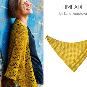 Limeade Shawl PDF Pattern ~ Filet Crochet