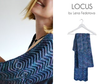 Locus Scarf PDF Pattern ~ Textured crochet