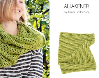 Awakener Cowl PDF Pattern ~ Crochet Leaf Stitch