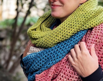 Awakener Crochet Cowl PDF Pattern ~ Lightweight Lace Crochet Design