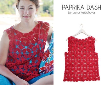 Paprika Dash Top PDF Pattern ~ Crochet
