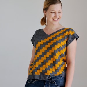 Bee Top PDF Pattern - Tunisian Crochet