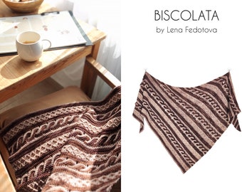 Biscolata Shawl PDF Pattern ~ Crochet Cables