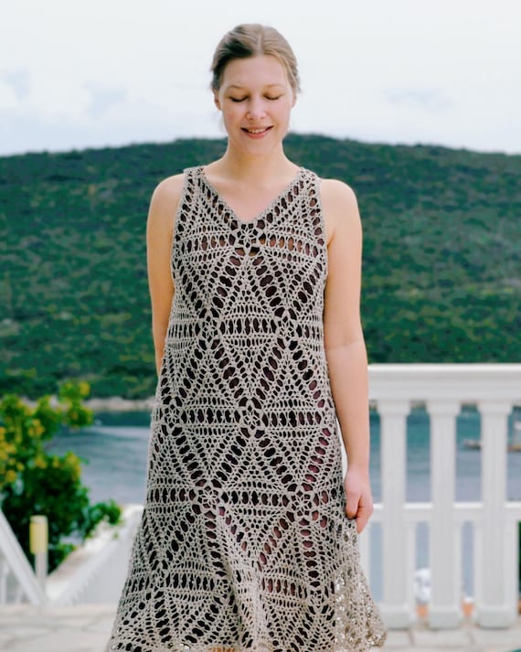 crochet hexagon dress Mavka Dress Crochet Pattern – Hexagon Motif Summer Dress (PDF Pattern)