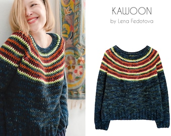 Kawoon Sweater PDF Pattern ~ Colorful crochet