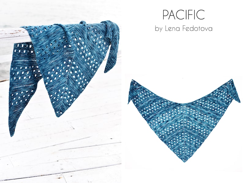 Pacific Shawl PDF Pattern  Crochet Lace image 1