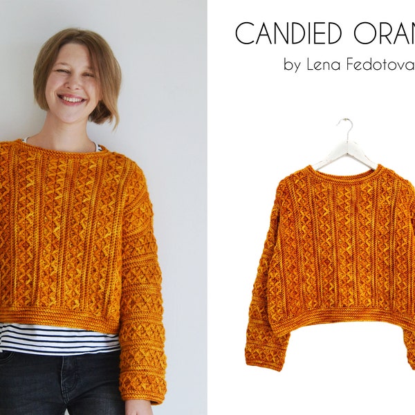 Candied Orange Sweater PDF Pattern ~ Crochet