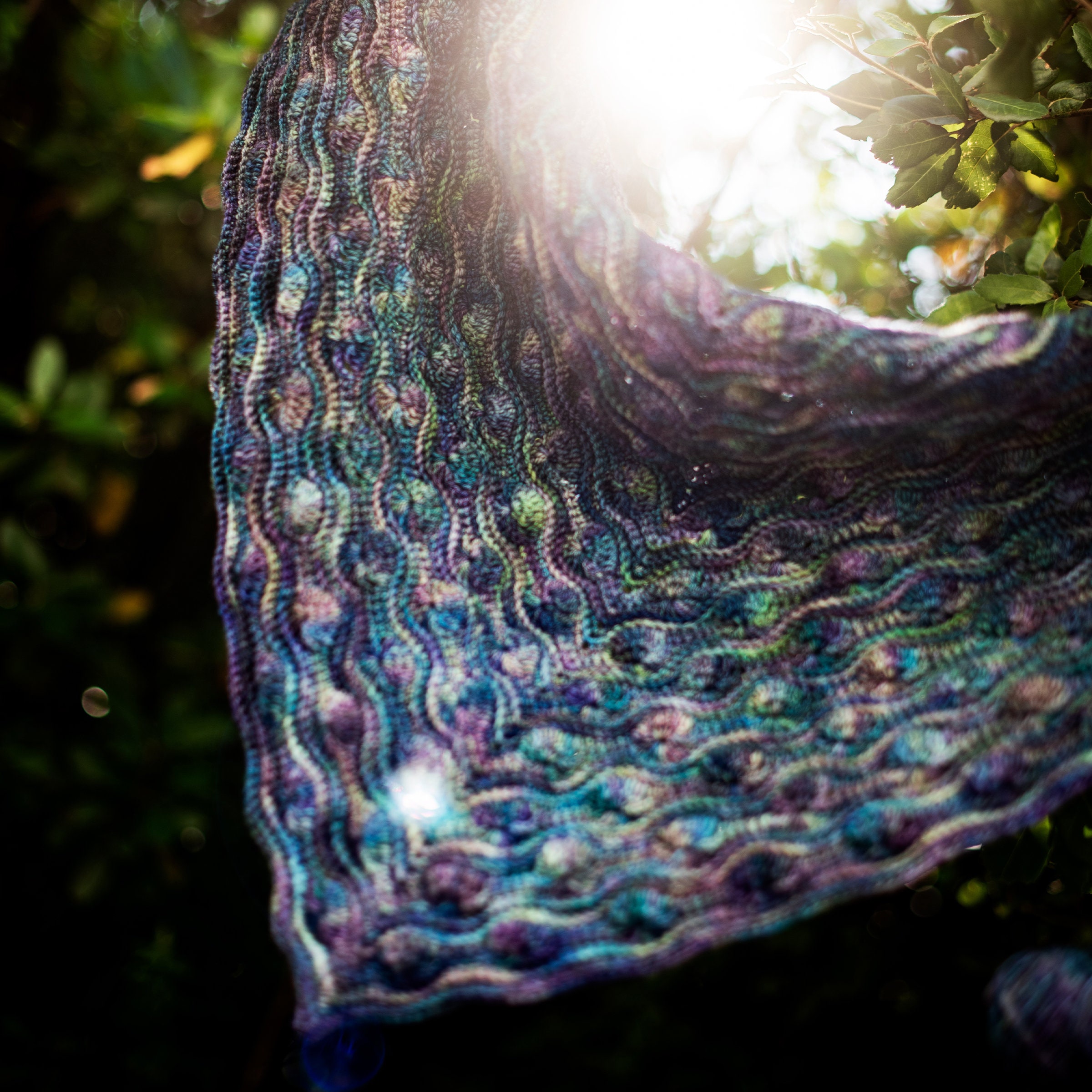 Escape Shawl Crochet Pattern PDF – Easy Mindful Project, Textured Asymmetrical Wrap, Adjustable Triangle Shawl