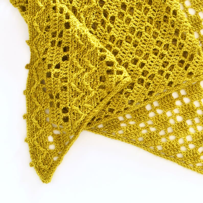 Limeade Shawl PDF Pattern Filet Crochet image 4