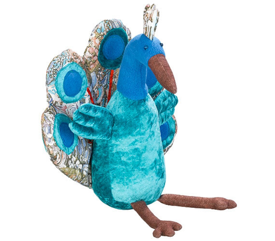 Peacock Instant Download PDF Soft Toy, Peackock Tutorial, Stuffed