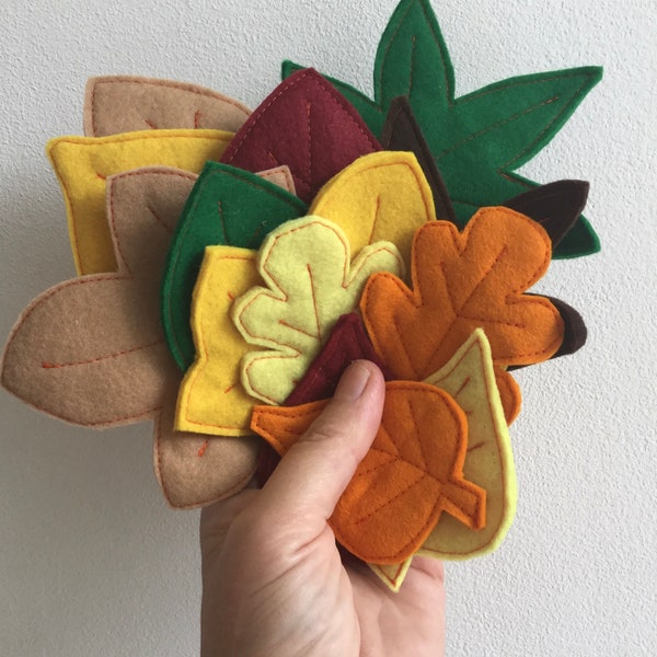 autumn leaves pdf pattern, autumn toys, leaves sewing pattern