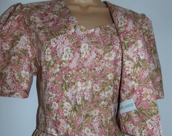 Laura Ashley Vintage New With Tag Blush Summer Garden Dress & Blazer Suit, UK 14