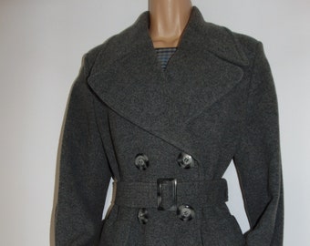 Laura Ashley Vintage, 67% Wool Double Breasted Belted Full Length Coat, UK 12, Unworn