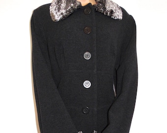 90s Laura Ashley Black Maxi Coat, Cashmere Mix. UK 10. - Etsy