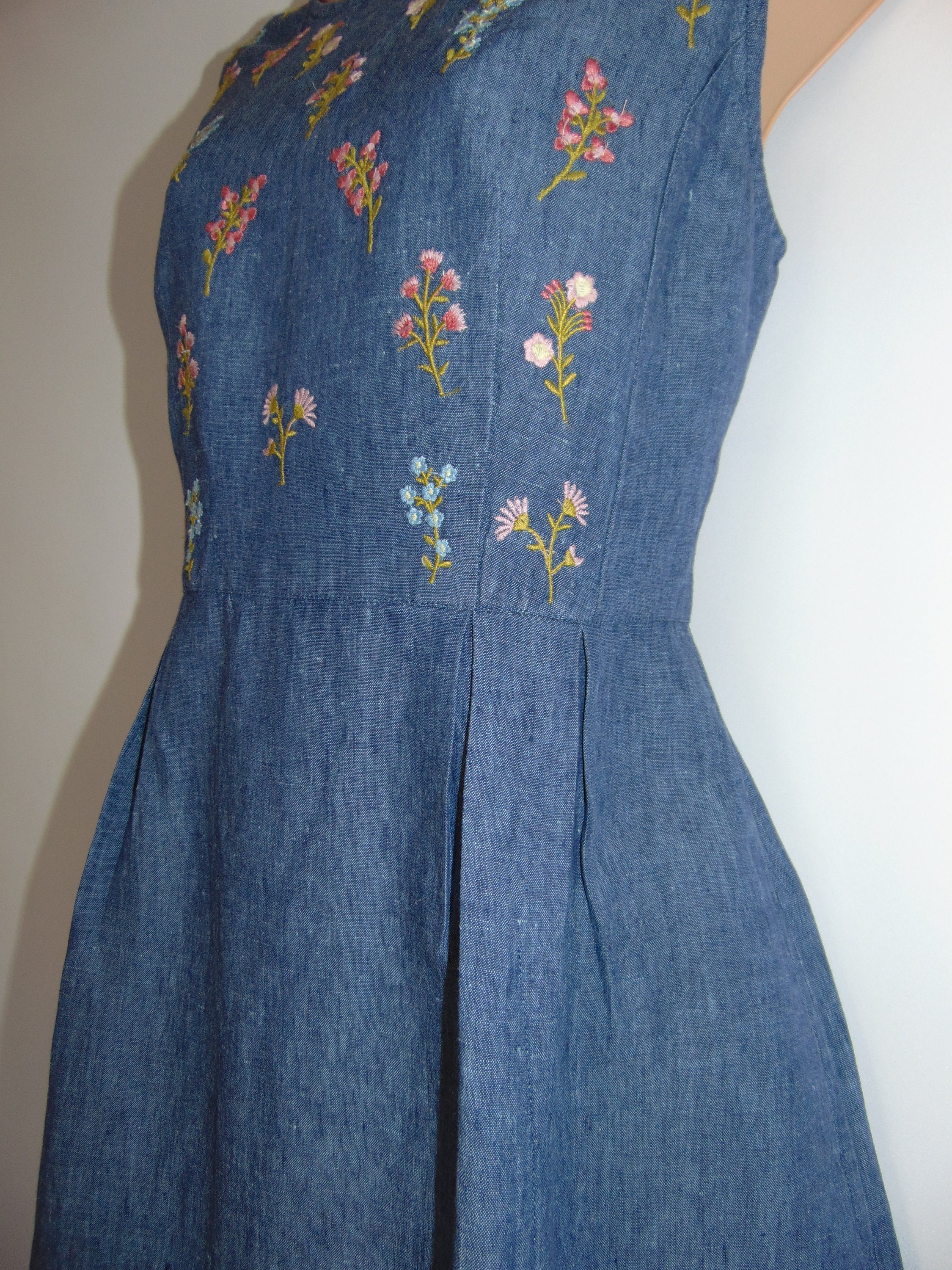 Laura ashley denim pinafore dress online