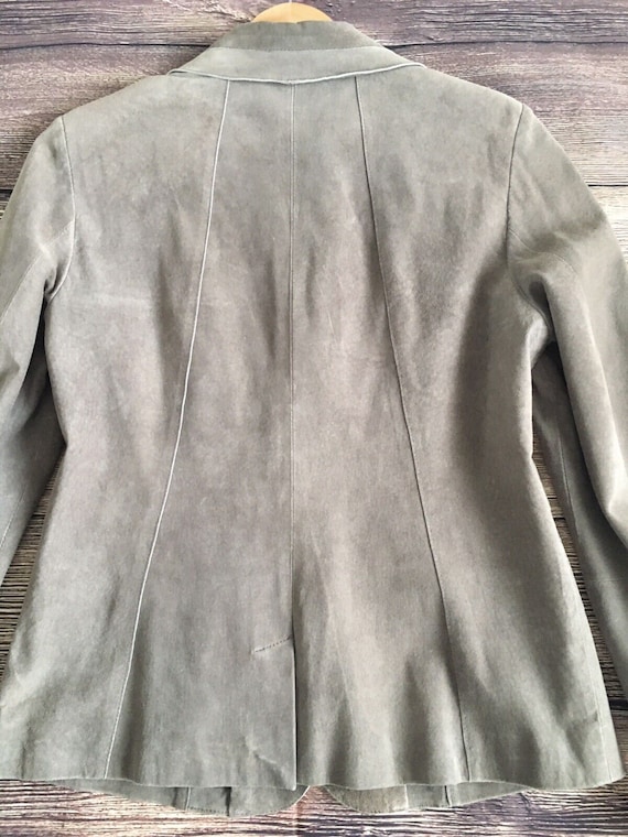 Laura Ashley Vintage Taupe Luxurious Suede Leathe… - image 6