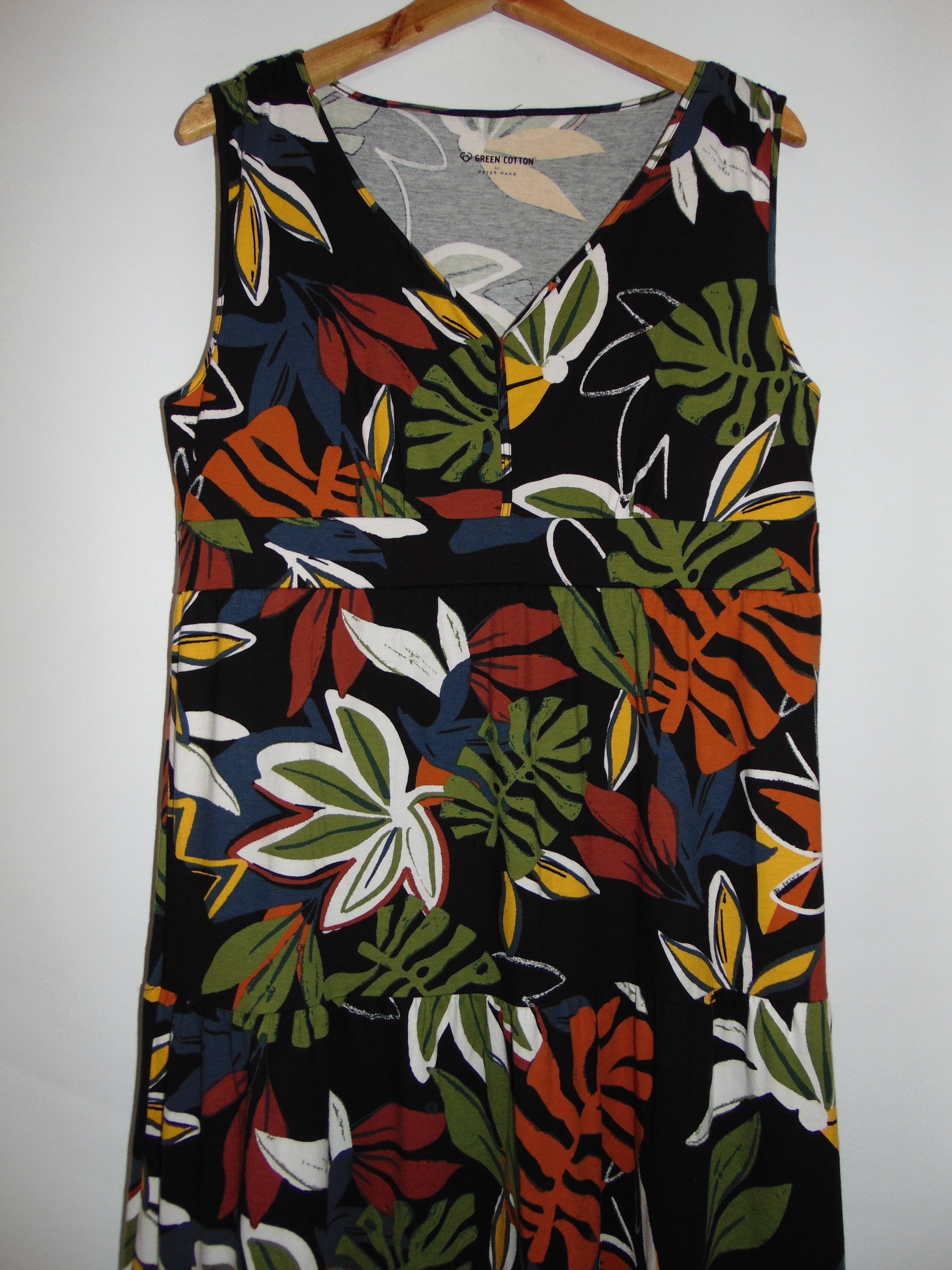 Peter hahn robes green cotton top