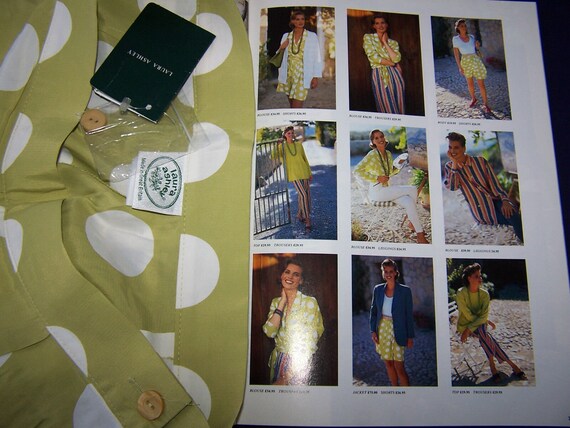 Laura Ashley Vintage Unworn Spring '93 Lime/ Whit… - image 10