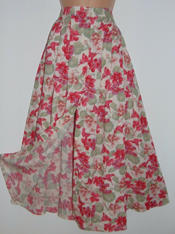 Laura Ashley Vintage 90's Cotton Linen Viscose La… - image 4