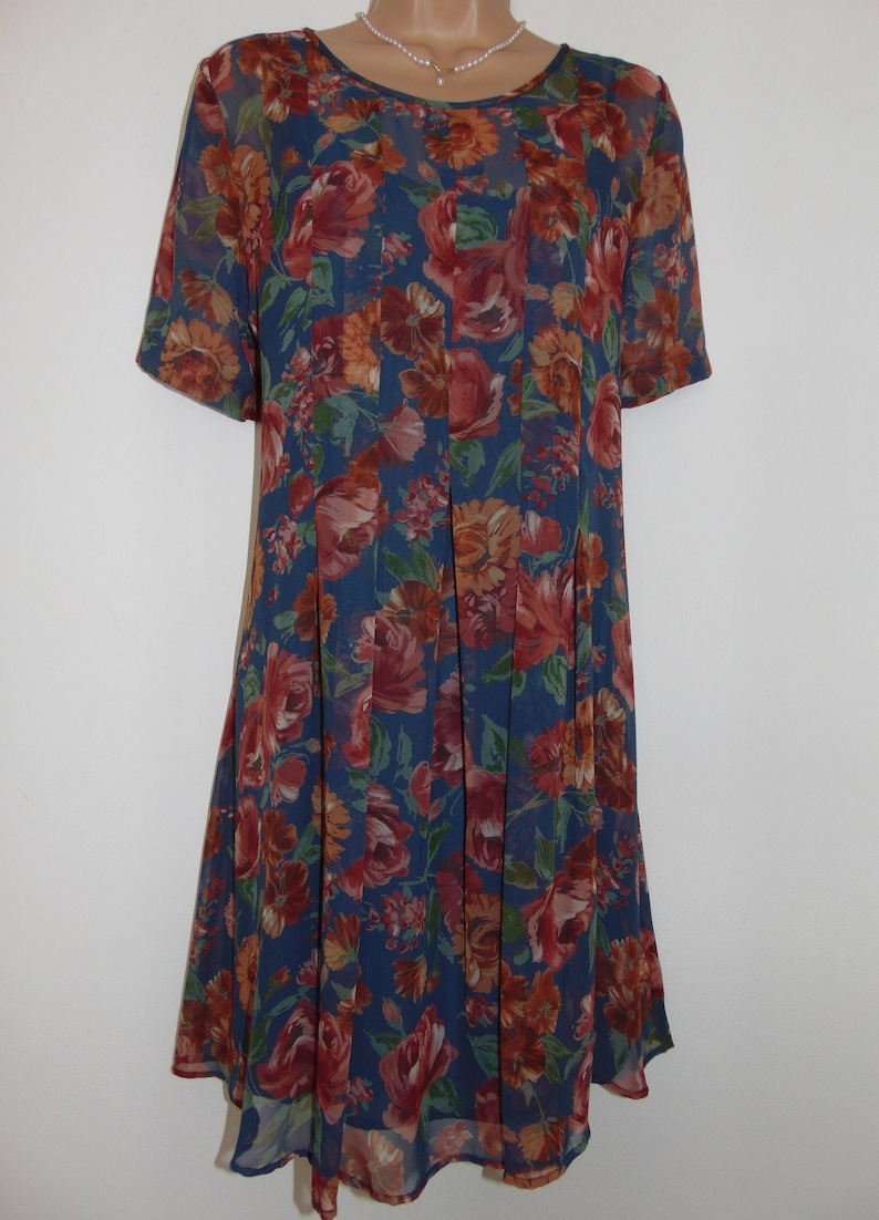 Laura Ashley Vintage Rust Floral Voile Chiffon Pleated Summer Dress 12 laura-ashley-vintage-rust-floral-voile-chiffon-pleated-summer-dress-12