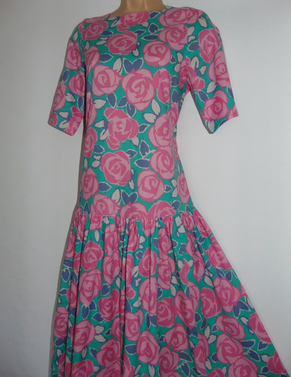 Laura Ashley Vintage Rare Sample Tea Dress - Candy