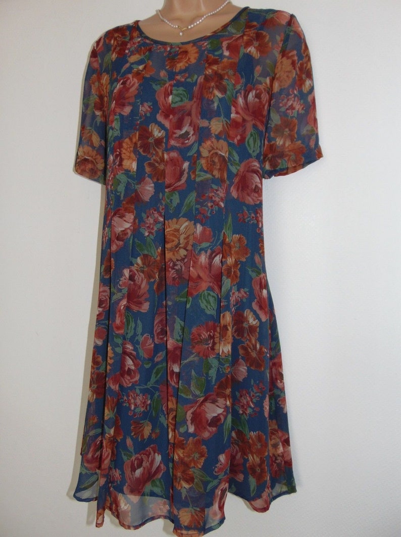 Laura Ashley Vintage Rust Floral Voile Chiffon Pleated Summer Dress 12 laura-ashley-vintage-rust-floral-voile-chiffon-pleated-summer-dress-12