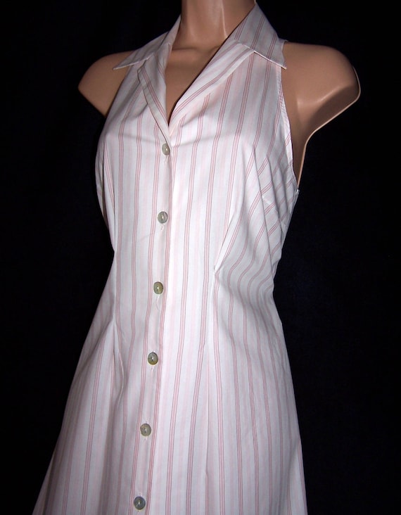 Laura Ashley Vintage 60's Inspired Striped Cotton