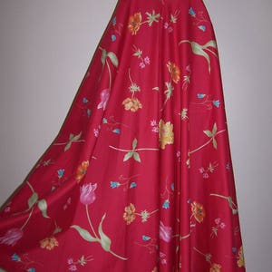 Laura Ashley vintage, unworn, reverie passion pink tulip flower, full circle skirt, size 8 UK image 3