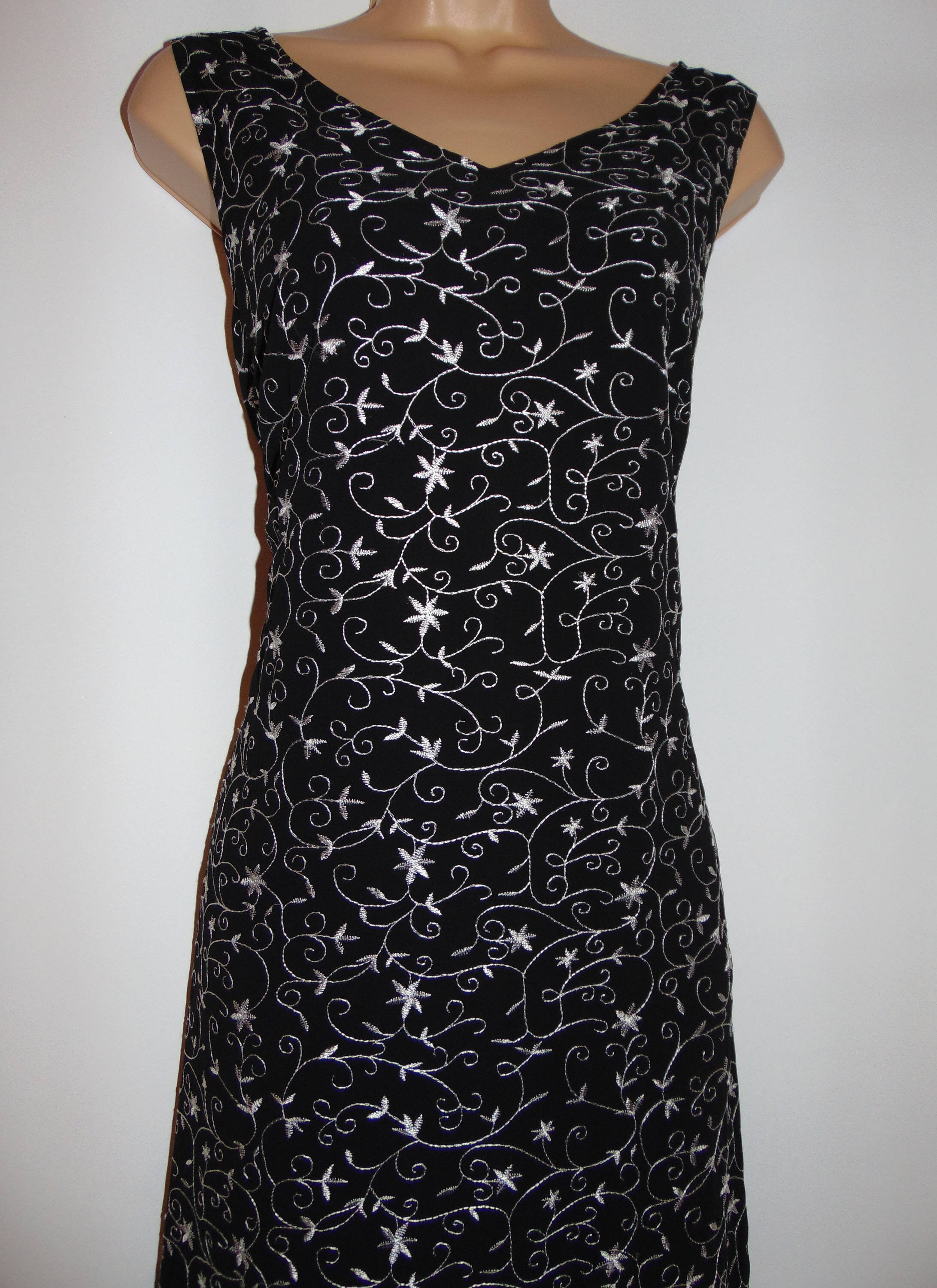 Image of Laura Ashley Vintage, Spring/ Summer , Slip On, Georgette Embroidered Dress, Size  Uk