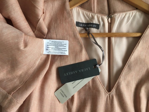 Laura Ashley Nude-rose Linen Blend Tailored Summer Midi Dress, UK 14 (new  With Tag) - Etsy
