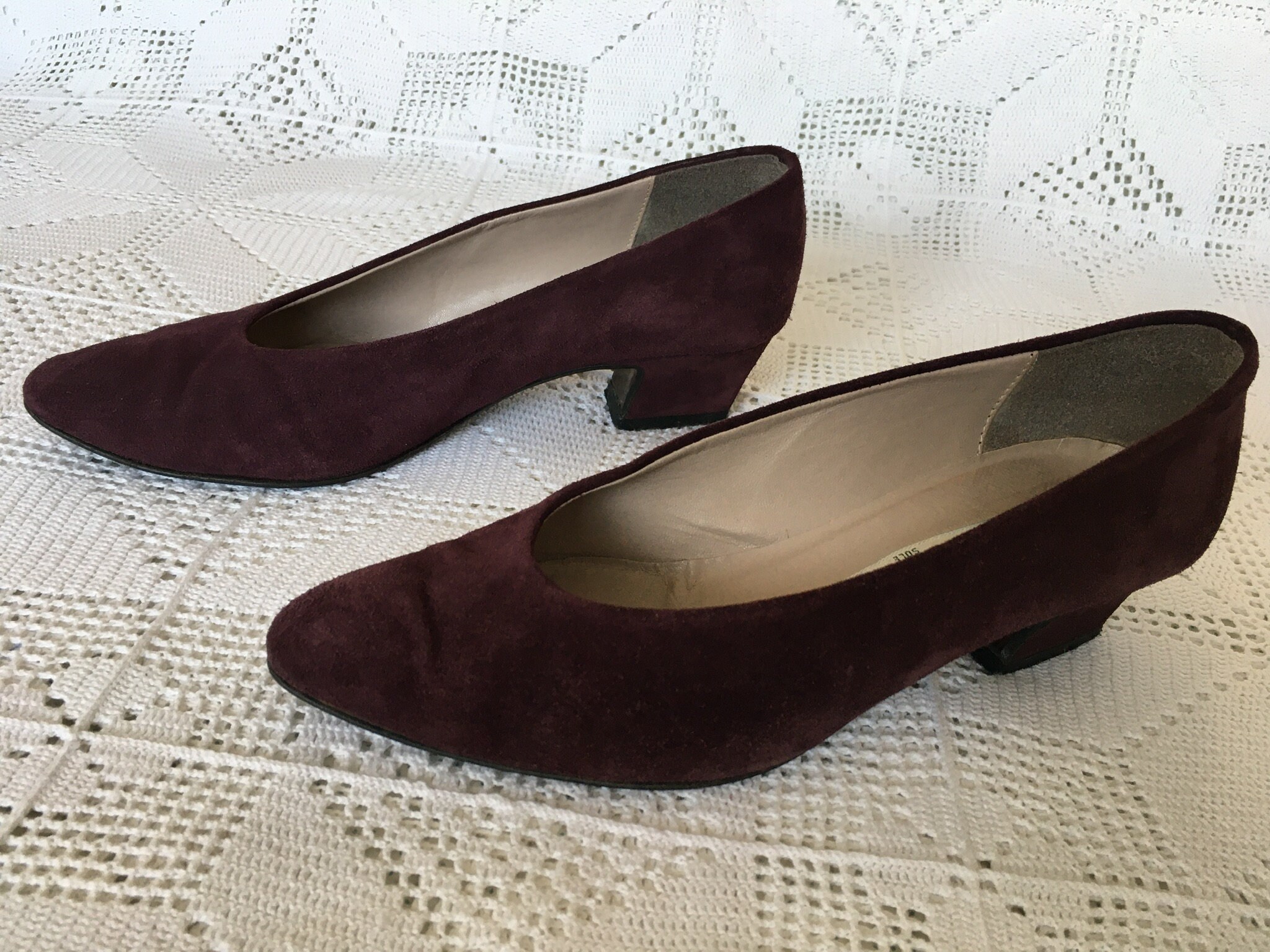 Laura Ashley Vintage Suede Leather Burdock Kitten Heel Pointed - Etsy UK