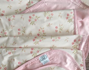 Rare Vintage Laura Ashley English Country Rose Bedspread, Unused Cotton Quilt, Super King Size 115 x 99”