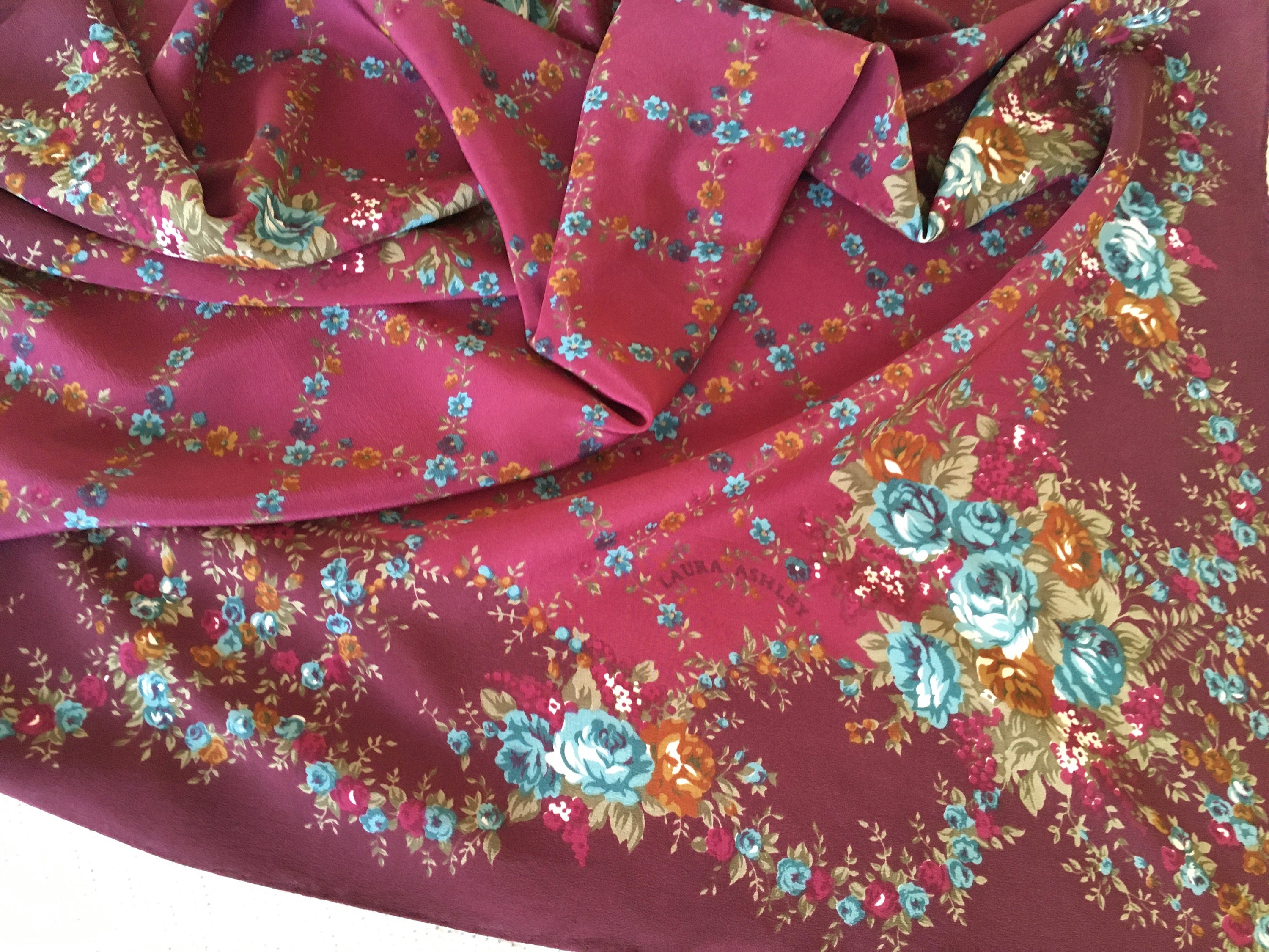 Laura Ashley Vintage Silk Sandwashed Silk Aubergine Autumn - Etsy UK