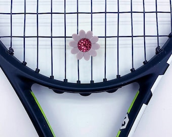 Digital Lavender- Custom Crystal Flower Tennis Dampener