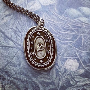 Silver Swallow Pendant, Wax Seal Jewelry