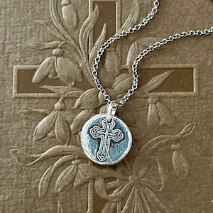 CROSS Charm, Wax Seal Jewelry, At The Cross Pendant