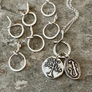 Mom Changeable Charm Holder Necklace in Sterling Silver