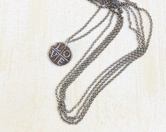OXIDIZED Sterling Silver Rolo Chain