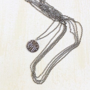 OXIDIZED Sterling Silver Rolo Chain