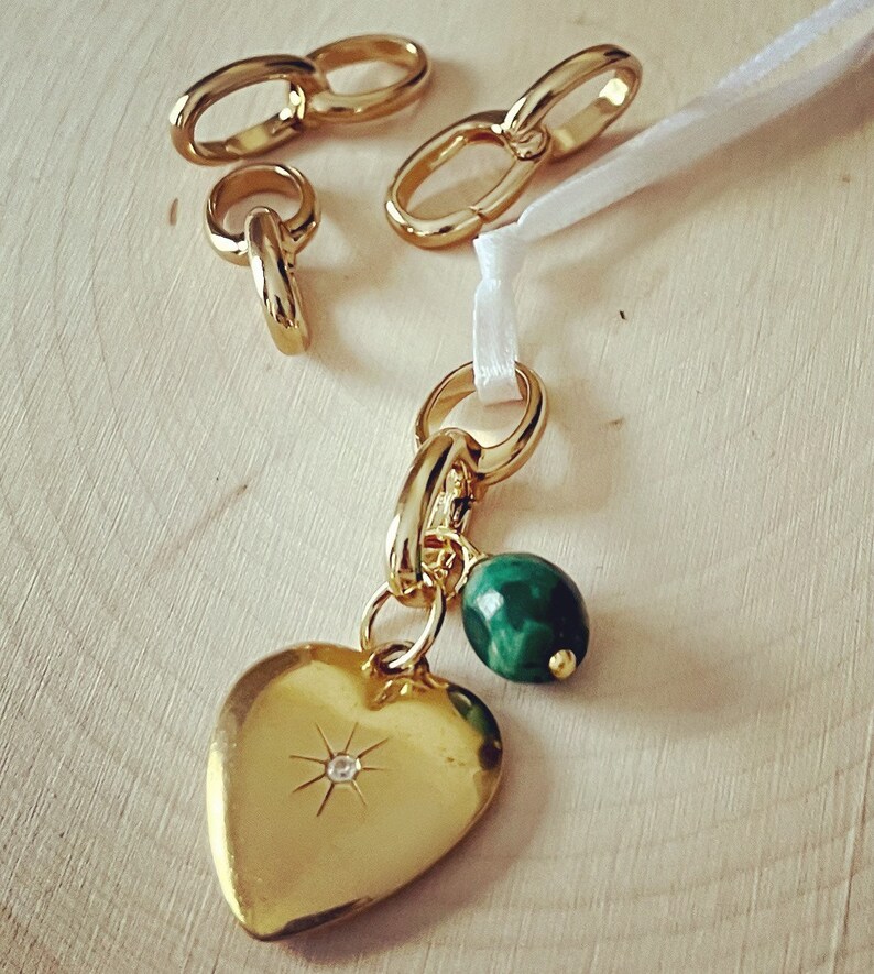 Charm Holder X LINK Clasp Charm Holder Necklace Gold Hinge Etsy