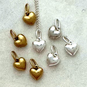 Kleine Gold / Silber Herz Charms